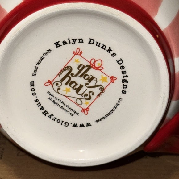 NWT Glory Haus Red/White Heart Lg Coffee/Tea Mug Cup ‘LOVE YOU MORE’ Kalyn Dunks - Picture 16 of 16